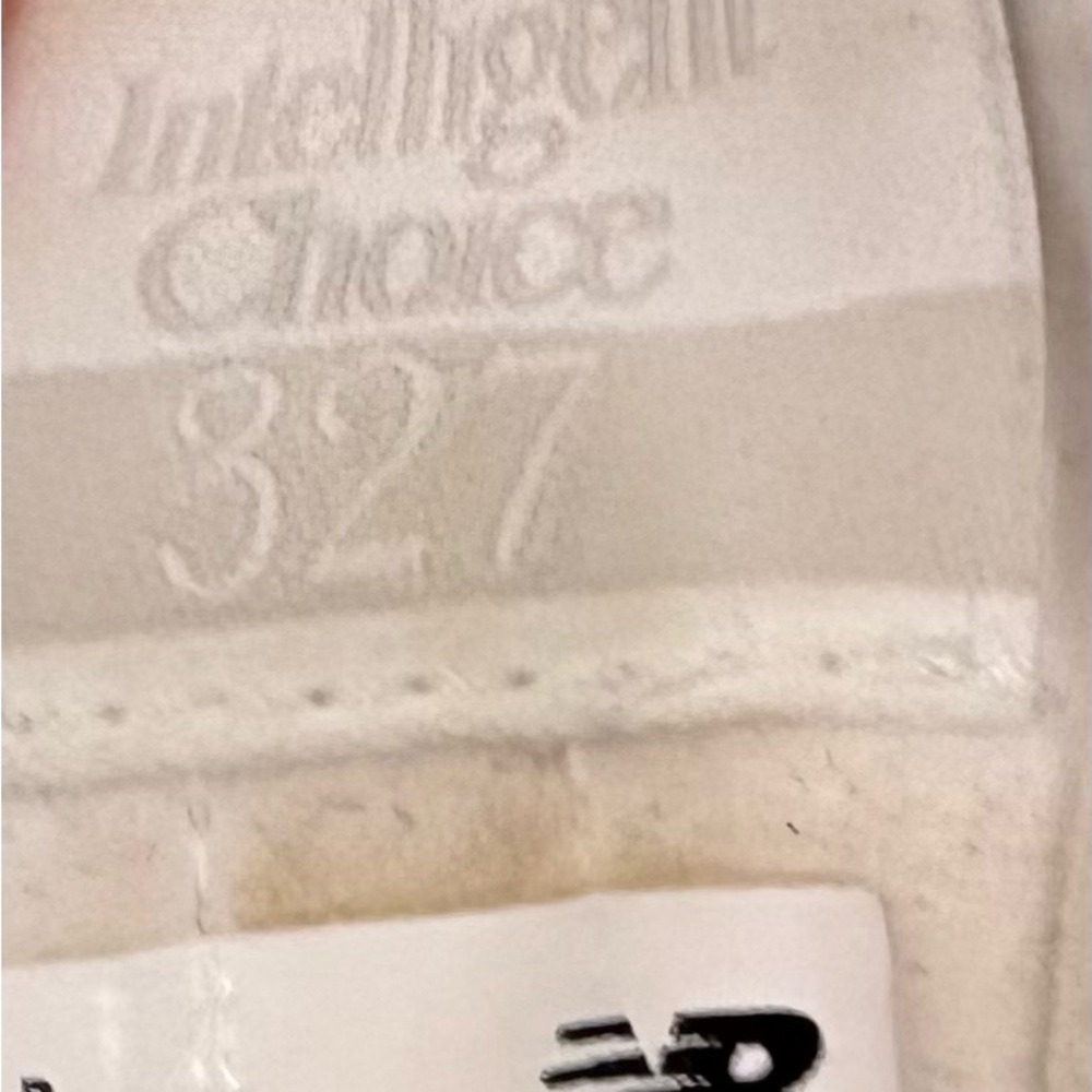 New Balance Women’s Athletic Sneakers in White and Light Gray with Gum Sole - Picture 10 of 10